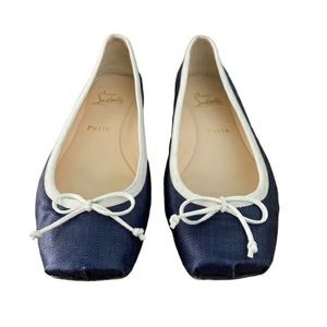 Navy Christian Louboutin ballet flats sz 9